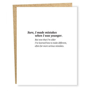 Serious Mistakes Card