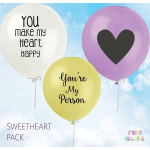 Sweetheart Pack Assorted Balloons
