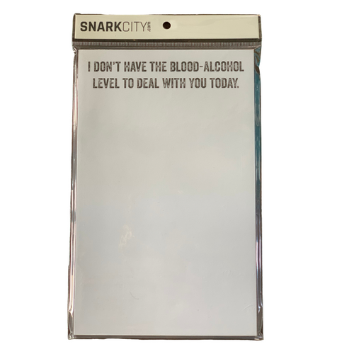 The Blood Alcohol Level Notepad