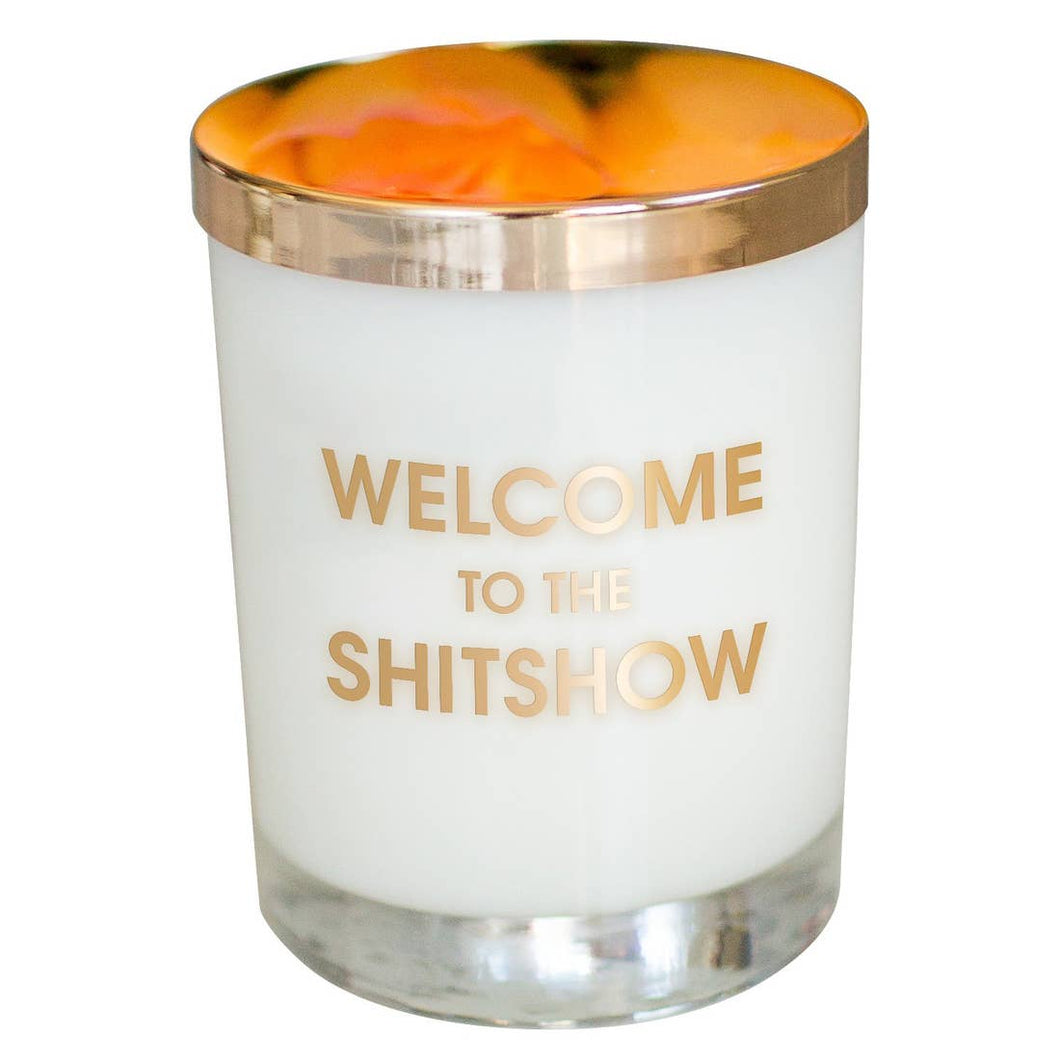 Welcome to the Shitshow Candle on the Rocks