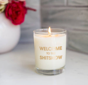Welcome to the Shitshow Candle on the Rocks