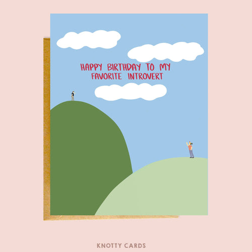 Introvert Birthday Card