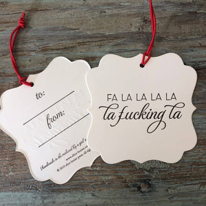 Fa La La Wine Tag - Set of 4