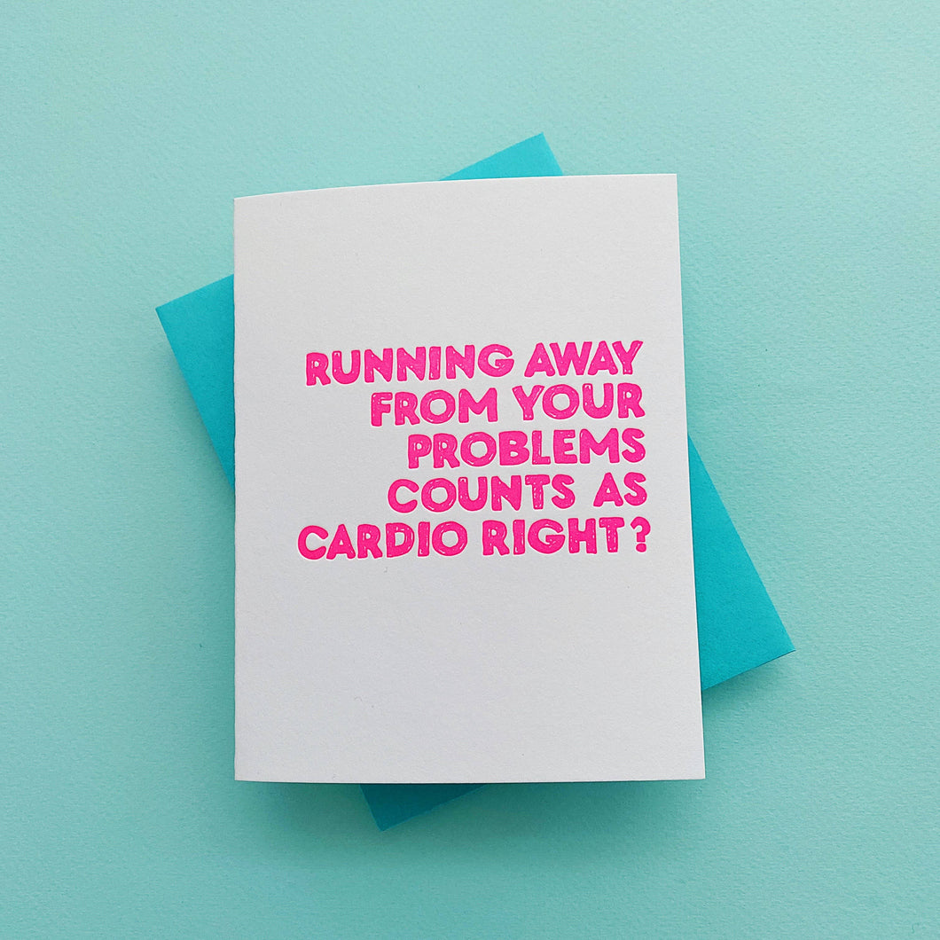 Running Away From Your Problems Card