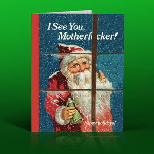 I See You! Santa Christmas Card