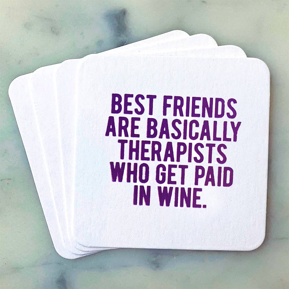 Best Friend Coasters | Two Words One Finger