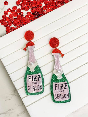 'Fizz The Season' Acrylic Dangle Earrings