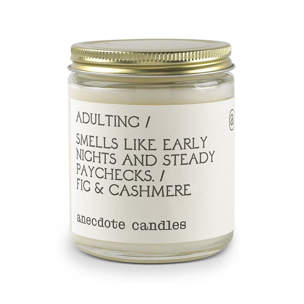 Adulting (Fig & Cashmere) Glass Jar Candle