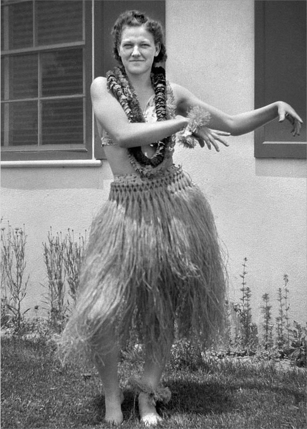 Hula Girl Birthday Card