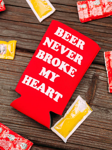 Beer Never Broke My Heart Drink Sleeve/ Koozie