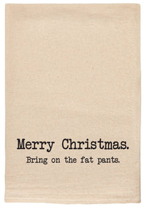 Fat Pants Christmas Tea Towels