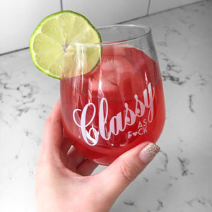 Classy as F*ck Wine Plastic Glass