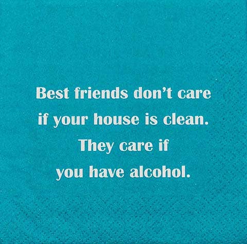 Best Friends/House Clean Cocktail Napkin