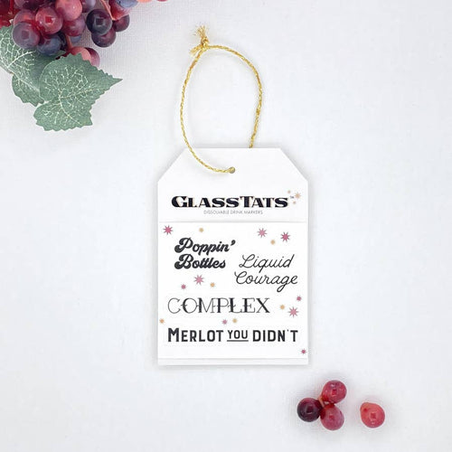 Wine Time Drink Markers Gift Tag