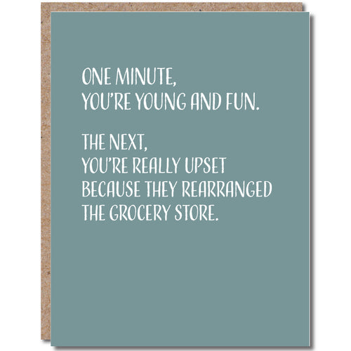 One Minute Grocery Birthday Card