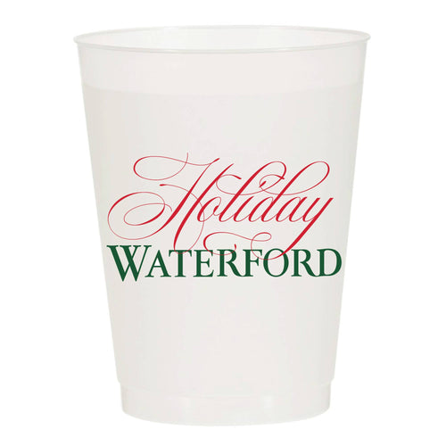 Holiday Waterford Reusable Cups - Set of 10