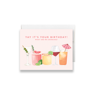 Birthday Cocktails Greeting Card