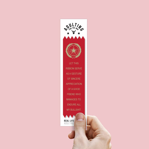 The BFF Award - Adulting Award Ribbon Bookmark