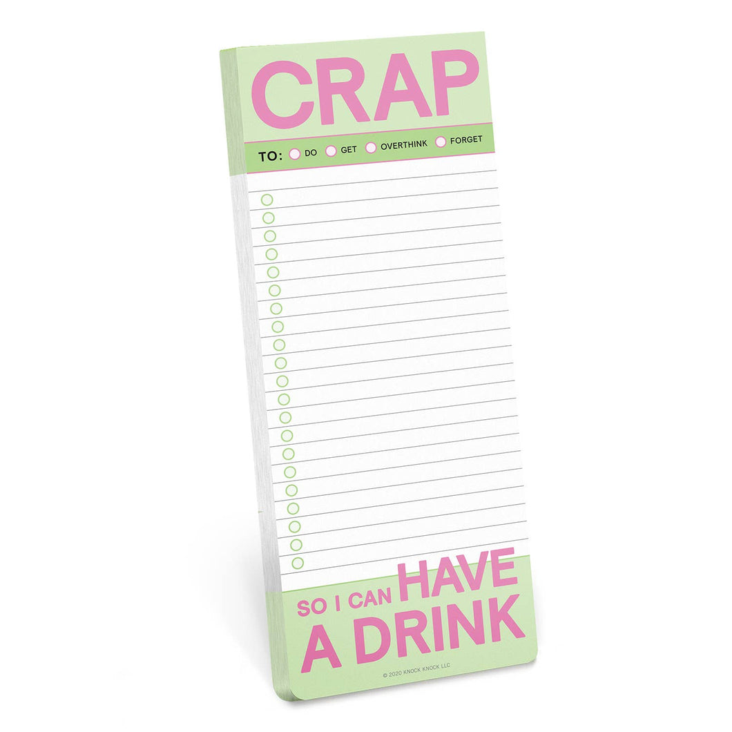 Crap Make-a-List Notepad