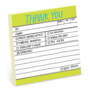 Hand-Lettered Thank You Sticky Notes