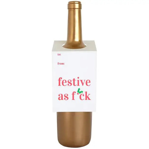 Festive As Fuck Wine & Spirit Tag - Singles