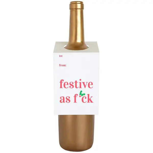 Festive As Fuck Wine & Spirit Tag - Singles