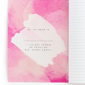 Hot Pink Notebook, BIG GOALS, Inspirational Notebook
