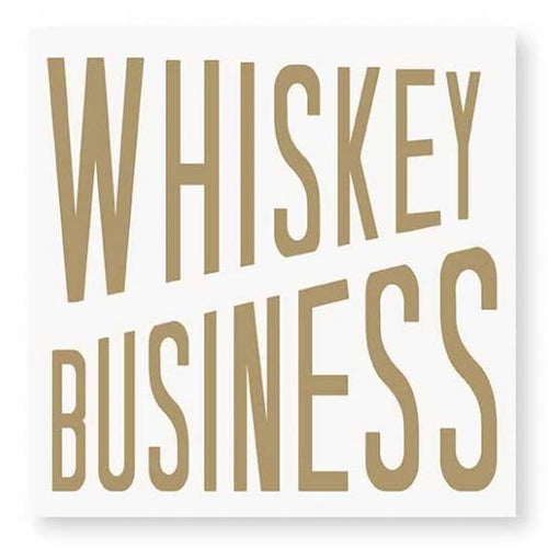 20 Ct Whiskey Business Cocktail Napkin
