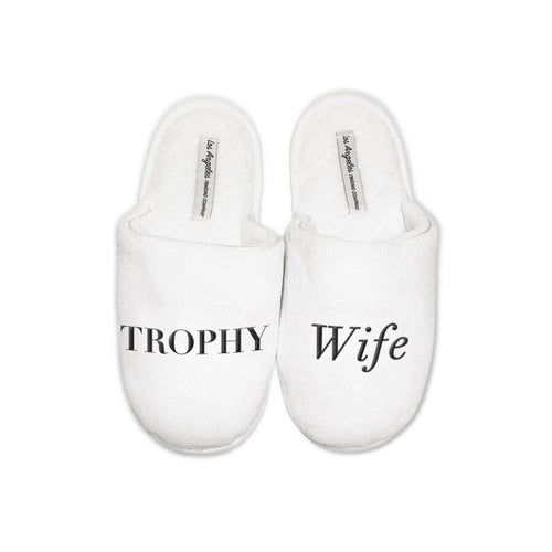 Women's White Slippers - Trophy Wife