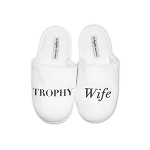 Women's White Slippers - Trophy Wife